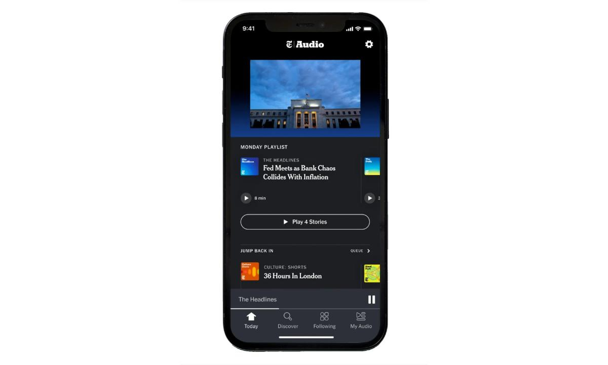 , The New York Times dévoile une app mobile dédiée au journalisme audio